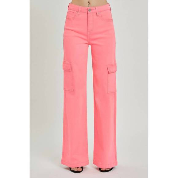 NEW RISEN kira cargo jeans in pink - Picture 1 of 5